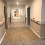 Hall in aged care apartment building